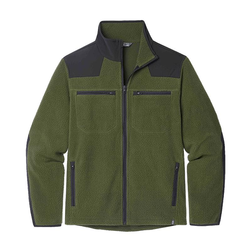 STIO RAWLINS FLEECE JACKET - PINE FOREST/BOUNDARY BLACK