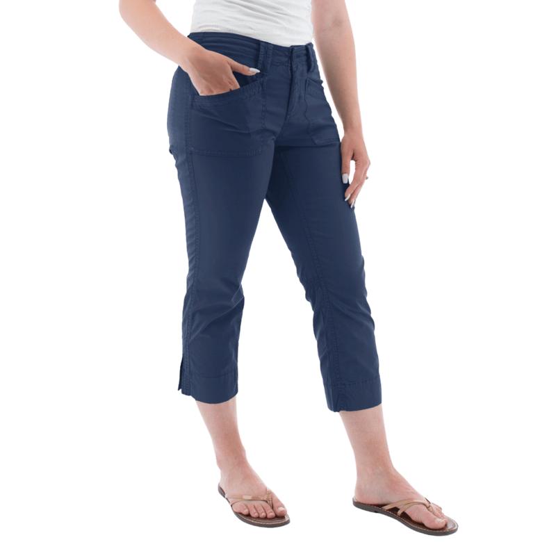AVENTURA WOMEN'S ARDEN ORGANIC COTTON CROP PANTS - INSIGNIA BLUE