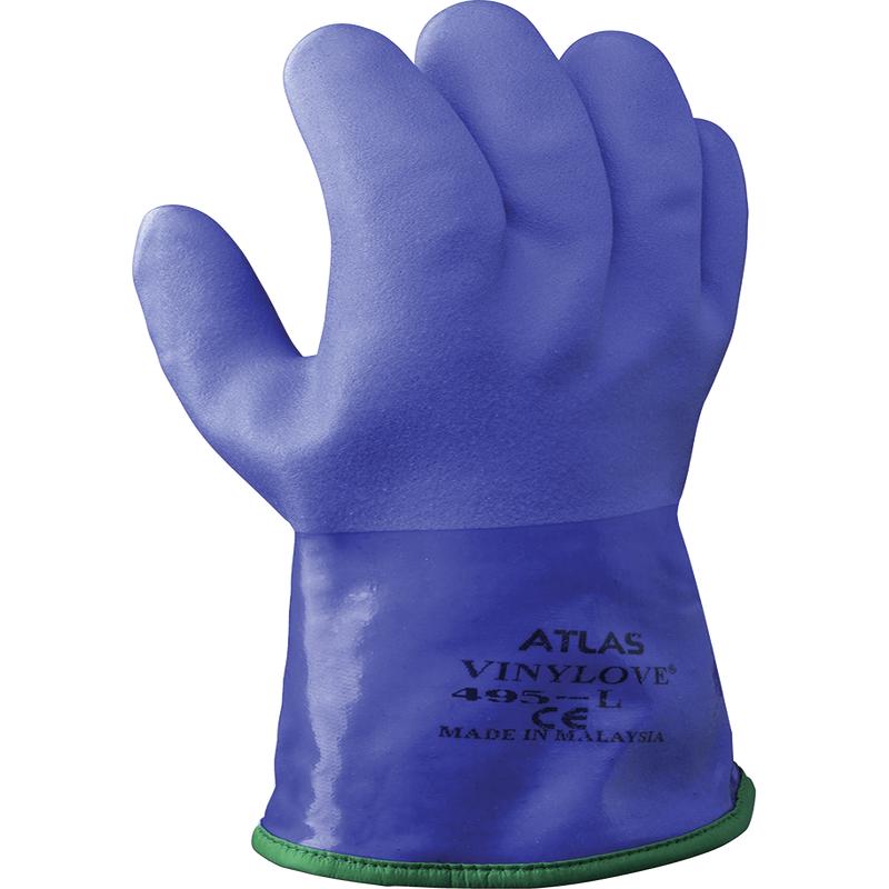 Showa Atlas 495 PVC Blue Insulated Gloves - Medium
