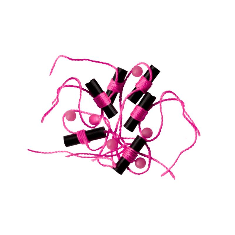 ROD-N-BOBBS BOBBER STOPS + GLOW BEADS 6PACK - PINK